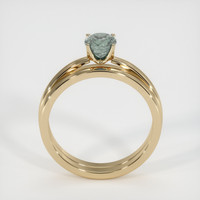 0.76 Ct. Grey Sapphire Ring, 18K Yellow Gold 3
