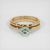 0.63 Ct. Sapphire Ring, 18K Yellow Gold 1