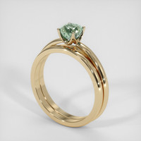 0.63 Ct. Sapphire Ring, 18K Yellow Gold 2