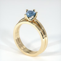 0.71 Ct. Sapphire Ring, 18K Yellow Gold 2