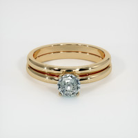 0.68 Ct. Sapphire Ring, 18K Yellow Gold 1