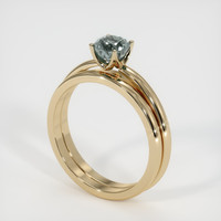 0.68 Ct. Sapphire Ring, 18K Yellow Gold 2