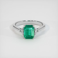 1.64 Ct. Emerald Ring, Platinum 950 1