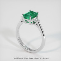 1.64 Ct. Emerald Ring, Platinum 950 2