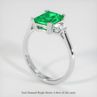 1.18 Ct. Emerald Ring, Platinum 950 2