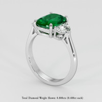 2.44 Ct. Emerald Ring, Platinum 950 2