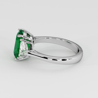 2.44 Ct. Emerald Ring, Platinum 950 4