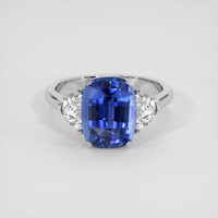 4.20 Ct. Blue Sapphire Ring, Platinum 950 1