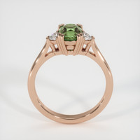 1.21 Ct. Yellowish Green Sapphire Ring, 18K Rose Gold 3
