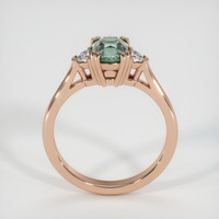 1.20 Ct. Green Sapphire Ring, 18K Rose Gold 3