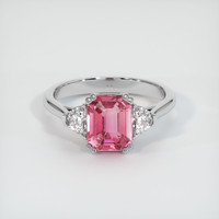 2.38 Ct. Pink Sapphire Ring, 14K White Gold 1
