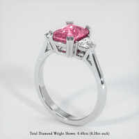 2.38 Ct. Pink Sapphire Ring, 14K White Gold 2