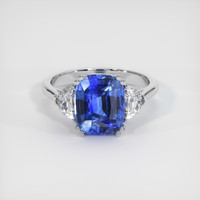 4.99 Ct. Sapphire Ring, 18K White Gold 1