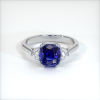 2.00 Ct. Sapphire Ring, 18K White Gold 1
