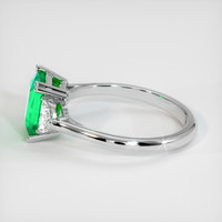 1.18 Ct. Emerald Ring, 18K White Gold 4