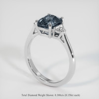 2.19 Ct. Gemstone Ring, 18K White Gold 2