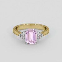 1.61 Ct. Purplish Pink Sapphire Ring, 14K White & Yellow 1