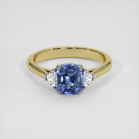 2.26 Ct. Blue Sapphire Ring, 14K White & Yellow 1