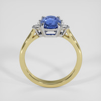 2.26 Ct. Blue Sapphire Ring, 14K White & Yellow 3