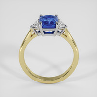 3.11 Ct. Blue Sapphire Ring, 14K White & Yellow 3