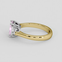 1.61 Ct. Purplish Pink Sapphire Ring, 18K White & Yellow 4