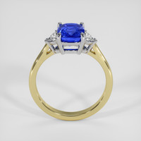3.17 Ct. Blue Sapphire Ring, 18K White & Yellow 3