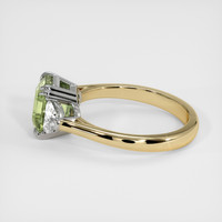 2.60 Ct. Yellowish Green Sapphire Ring, 18K White & Yellow 4