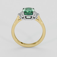 2.44 Ct. Bluish Green Sapphire Ring, 18K White & Yellow 3