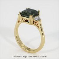 4.06 Ct. Bi Color Sapphire Ring, 18K Yellow Gold 2