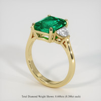 3.10 Ct. Emerald Ring, 18K Yellow Gold 2