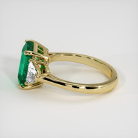 3.10 Ct. Emerald Ring, 18K Yellow Gold 4