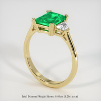 1.18 Ct. Emerald Ring, 18K Yellow Gold 2