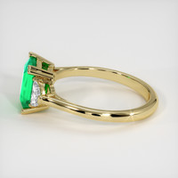 1.18 Ct. Emerald Ring, 18K Yellow Gold 4