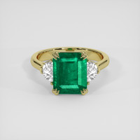 3.75 Ct. Emerald Ring, 18K Yellow Gold 1