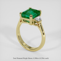 3.75 Ct. Emerald Ring, 18K Yellow Gold 2