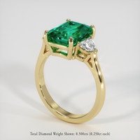 3.29 Ct. Emerald Ring, 18K Yellow Gold 2