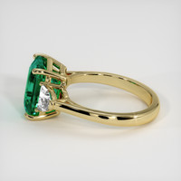 3.29 Ct. Emerald Ring, 18K Yellow Gold 4
