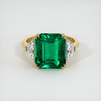 5.22 Ct. Emerald Ring, 18K Yellow Gold 1