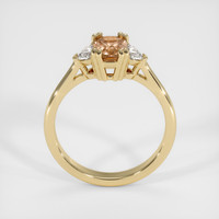 1.71 Ct. Orangish Brown Sapphire Ring, 18K Yellow Gold 3