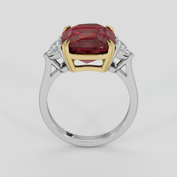 7.61 Ct. Red Spinel Ring, 14K Yellow & White 3