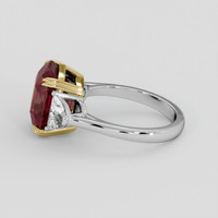 7.61 Ct. Red Spinel Ring, 14K Yellow & White 4