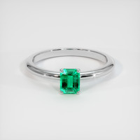 0.42 Ct. Emerald Ring, Platinum 950 1
