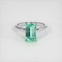 3.72 Ct. Emerald Ring, Platinum 950 1