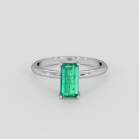 1.57 Ct. Emerald Ring, Platinum 950 1