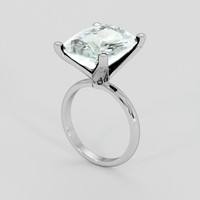 10.50 Ct. Bluish Green Aquamarine Ring, Platinum 950 2