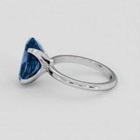 7.67 Ct. London Blue Topaz Ring, Platinum 950 4