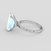 3.24 Ct. Blue Aquamarine Ring, Platinum 950 4