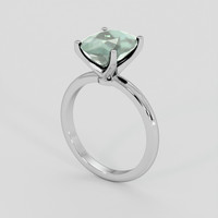 4.70 Ct. Bluish Green Sapphire Ring, Platinum 950 2