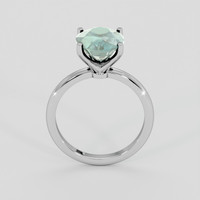 4.70 Ct. Bluish Green Sapphire Ring, Platinum 950 3
