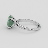 4.70 Ct. Bluish Green Sapphire Ring, Platinum 950 4